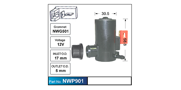 Washer Pump NWP901 - Nice Products | Universal Auto Spares