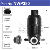 Washer Pump NWP380 - Nice Products | Universal Auto Spares