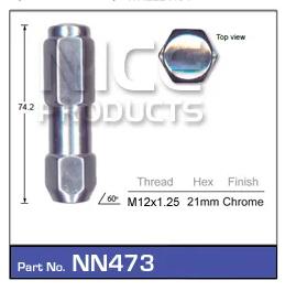 Wheel Nuts pk50 NN473-50 - Nice Products | Universal Auto Spares