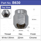 Chrome Nut B630 - Nice Products | Universal Auto Spares