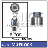 Lock Nuts (set of 5) M4-5LOCK - Nice Products | Universal Auto Spares