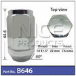 Chrome Nuts pk100 B646-100 - Nice Products | Universal Auto Spares