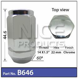 Chrome Nuts pk100 B646-100 - Nice Products | Universal Auto Spares