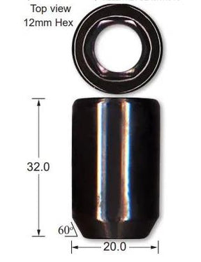 Black Nut J632B-16 - Nice Products | Universal Auto Spares