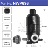 Washer Pump NWP696 - Nice Products | Universal Auto Spares
