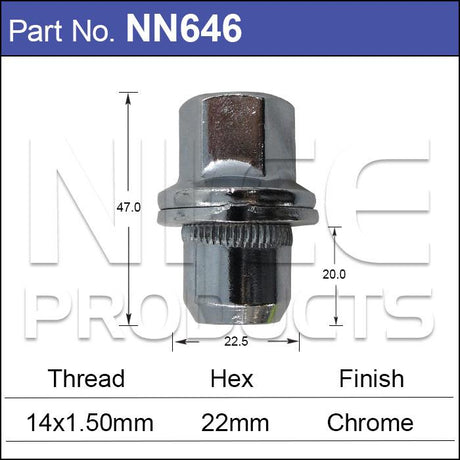 Wheel Nuts pk25 NN646-25 - Nice Products | Universal Auto Spares