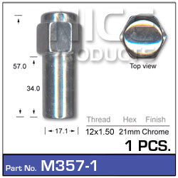 Mag Nuts pk100 M357-100 - Nice Products | Universal Auto Spares