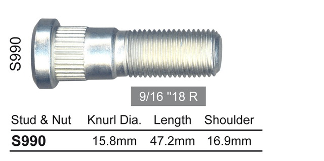 Wheel Stud S990 - Nice Products | Universal Auto Spares