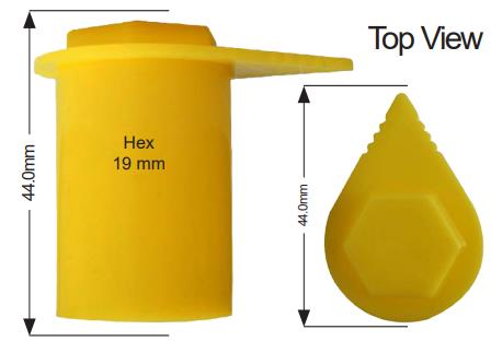 19mm Capped Wheel Nut Locator pk50 NWL19CAP-50 - Nice Products | Universal Auto Spares