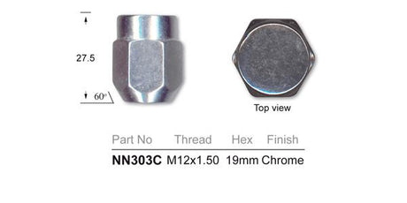 Wheel Nut pk100 NN303C-100 - Nice Products | Universal Auto Spares