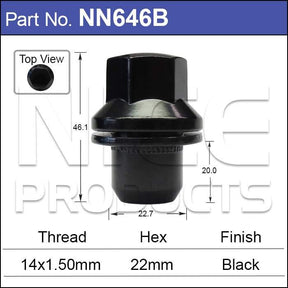 Wheel Nuts NN646B-50 - Nice Products | Universal Auto Spares