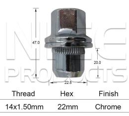 Wheel Nuts pk5 NN646-5 - Nice Products | Universal Auto Spares