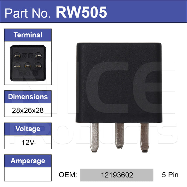 RELAY RW505 - Nice Products | Universal Auto Spares