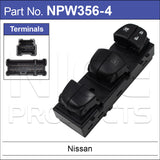 Power Window Switch NPW356-4 - Nice Products | Universal Auto Spares