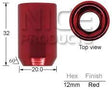 Red Allen Key Nuts J232R-4 - Nice Products | Universal Auto Spares