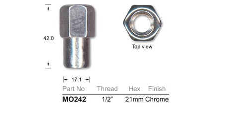 Wheel Nuts pk25 MO242-25 - Nice Products | Universal Auto Spares