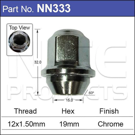 Wheel Nuts pk50 NN333-50 - Nice Products | Universal Auto Spares