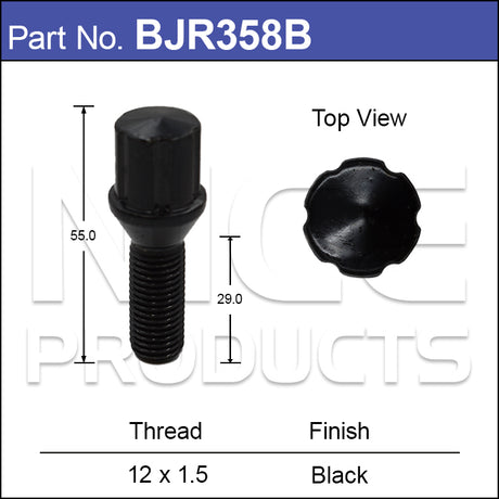 Tuner Bolt BJR358B - Nice Products | Universal Auto Spares