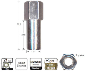 Mag Nuts Open pk25 MO357-25 - Nice Products | Universal Auto Spares