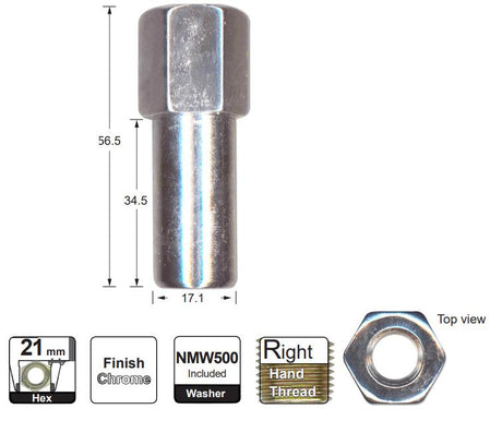 Mag Nuts Open pk25 MO357-25 - Nice Products | Universal Auto Spares
