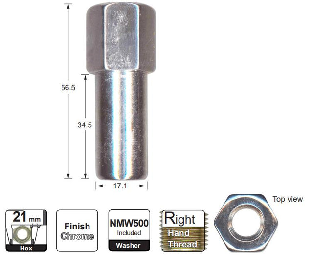 Mag Nuts Open pk25 MO357-25 - Nice Products | Universal Auto Spares