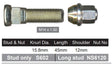 Wheel Stud & Nut NS602T - Nice Products | Universal Auto Spares