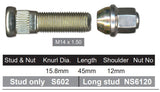 Wheel Stud & Nut NS602T - Nice Products | Universal Auto Spares