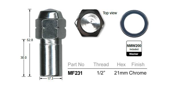 Wheel Nuts Pk 5 MF231-5 - Nice Products | Universal Auto Spares