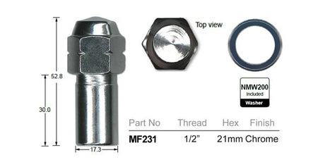 Wheel nuts Pk50 MF231-50 - Nice Products | Universal Auto Spares