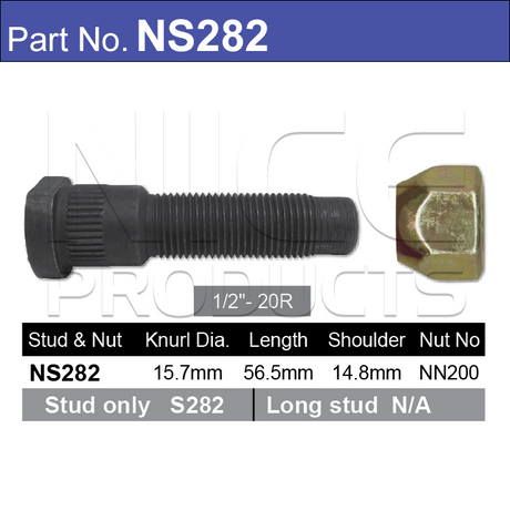 Stud & Nut NS282 - Nice Products | Universal Auto Spares