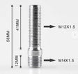 Wheel Stud Conversion 14x1.5 to 12x1.5 CX1412 - Nice Products | Universal Auto Spares
