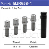 Tuner Bolt (Pack Of 4 + Tool) BJR658-4 - Nice Products | Universal Auto Spares