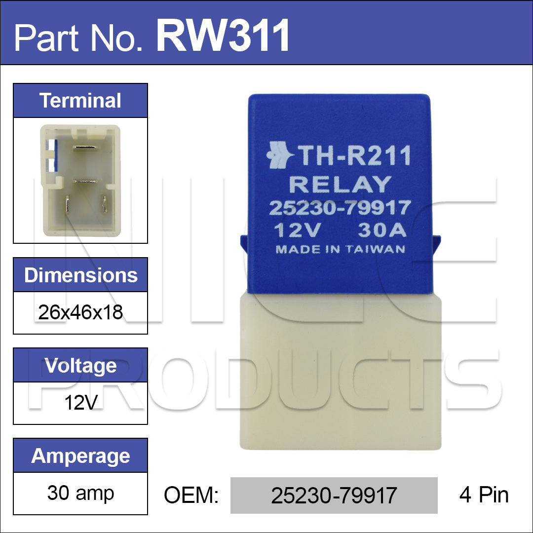 Relay RW311 - Nice Products | Universal Auto Spares