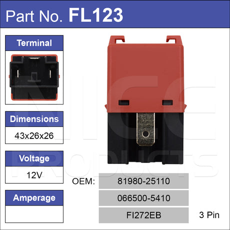 Flasher FL123 - Nice Products | Universal Auto Spares