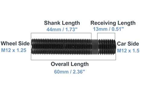 Wheel Stud Conversion 12x1.5 to 12x1.25 CX1512 - Nice Products | Universal Auto Spares