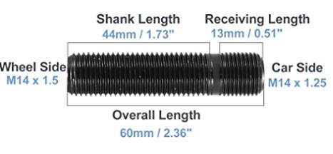 Wheel Stud Conversion 14x1.25 to 14x1.5 CX1414 - Nice Products | Universal Auto Spares