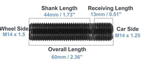 Wheel Stud Conversion 14x1.25 to 14x1.5 CX1414 - Nice Products | Universal Auto Spares