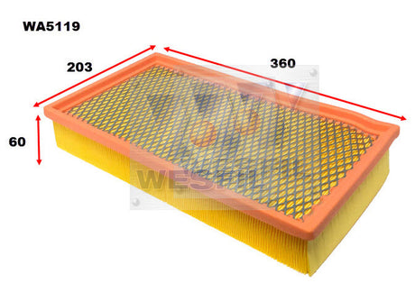 Air Filter Fits SsangYong WA5119 - Wesfil | Universal Auto Spares