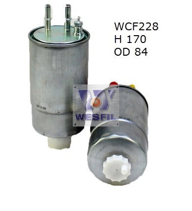 Diesel Fuel Filter Z969 Fits Alfa/Citroen/Fiat WCF228 - Wesfil | Universal Auto Spares