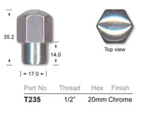 Wheel Nuts pk 50 T235-50 - Nice Products | Universal Auto Spares