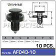 Fasteners Pkt 10 AF043-10 - Nice Products | Universal Auto Spares