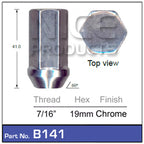 Chrome nut B141 - Nice Products | Universal Auto Spares