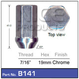 Chrome nut B141 - Nice Products | Universal Auto Spares
