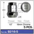 Chrome Nuts Pkt 5 B216-5 - Nice Products | Universal Auto Spares