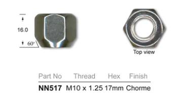 Wheel Nuts pk25 NN517-25 - Nice Products | Universal Auto Spares