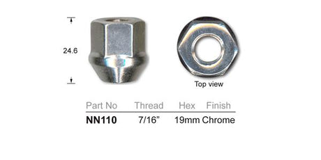 Wheel Nuts pk100 NN110-100 - Nice Products | Universal Auto Spares