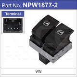VW Power Window Switch NPW1877-2 - Nice Products | Universal Auto Spares