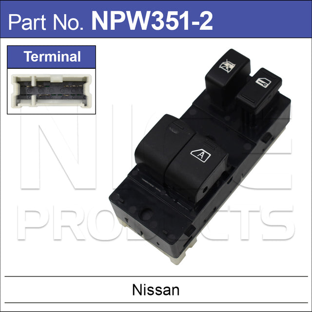 Power Window Switch Navara 2 Windows NPW351-2 - Nice Products | Universal Auto Spares