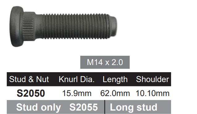 Wheel Stud S2050 - Nice Products | Universal Auto Spares
