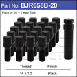 Tuner Bolts Black pk20 BJR658B-20 - Nice Products | Universal Auto Spares